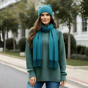 Oussum Fringe Winter Viscose Scarf Large Stylish Shawl for Girls